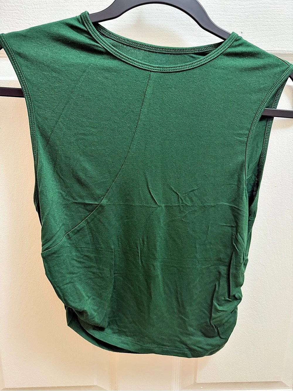 Cider Green Ruched Tank Top Size Large Like New